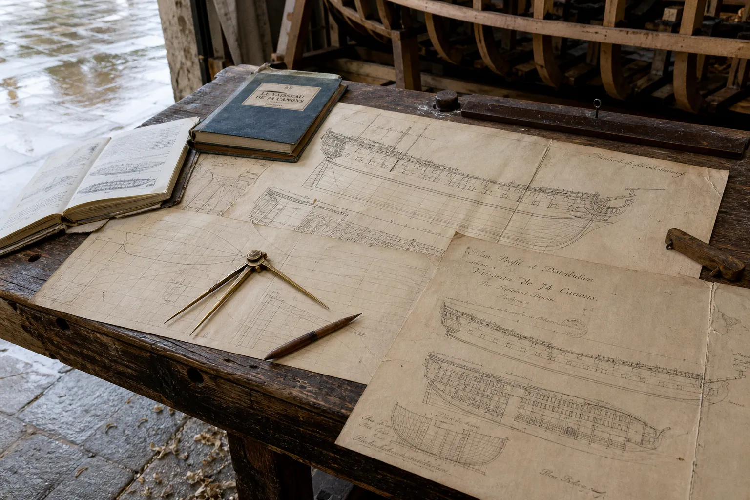 Carpenteria navale francese: i segreti dei piani del Settecento